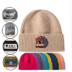 Unisex Cuffed Knitted Beanie With Custom Logo